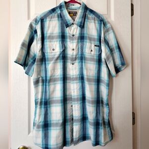 Blue Plaid Casual Button Down Shirt